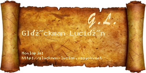 Glückman Lucián névjegykártya